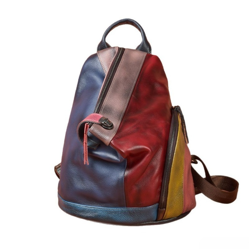 Leather Work Womens Backpack - Vintage Elegant Work Backpack for Women
