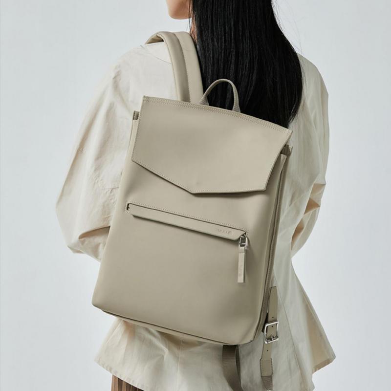 Leather Work Womens Backpack - Fashion New Japanese And Korean Simple
