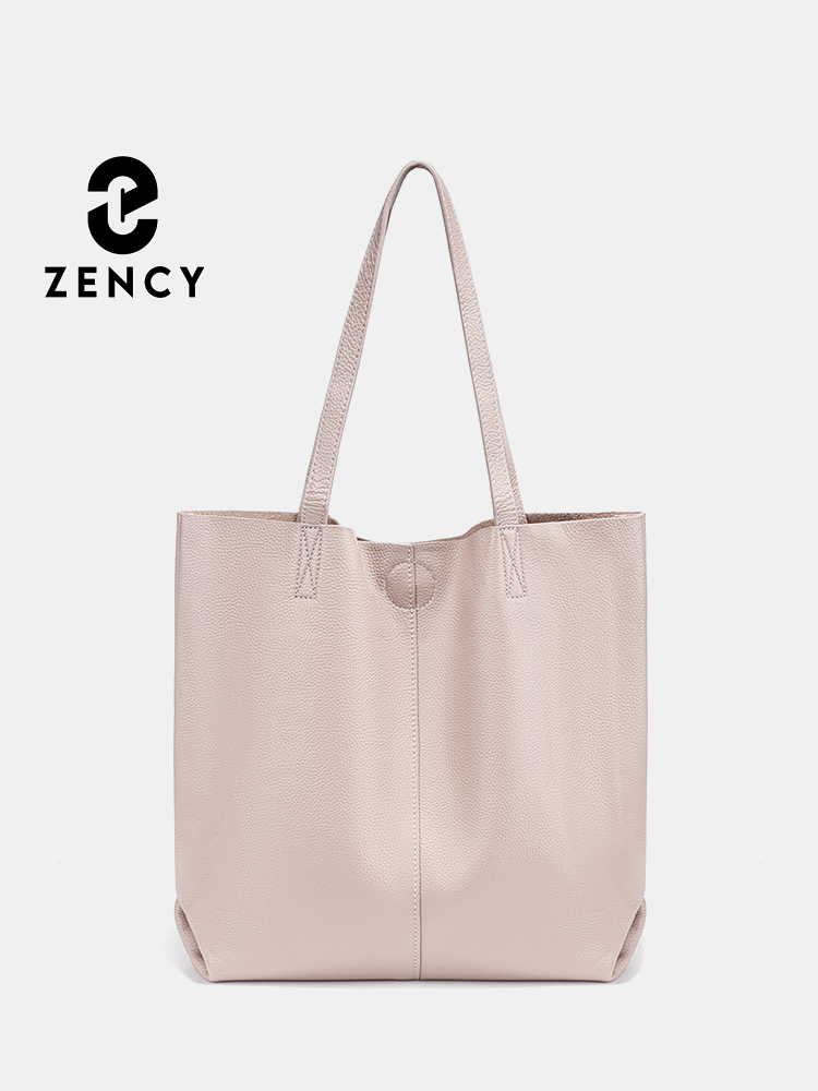 Leather Work Bag Women - Zency Women's Large Capacity Handbag Natural