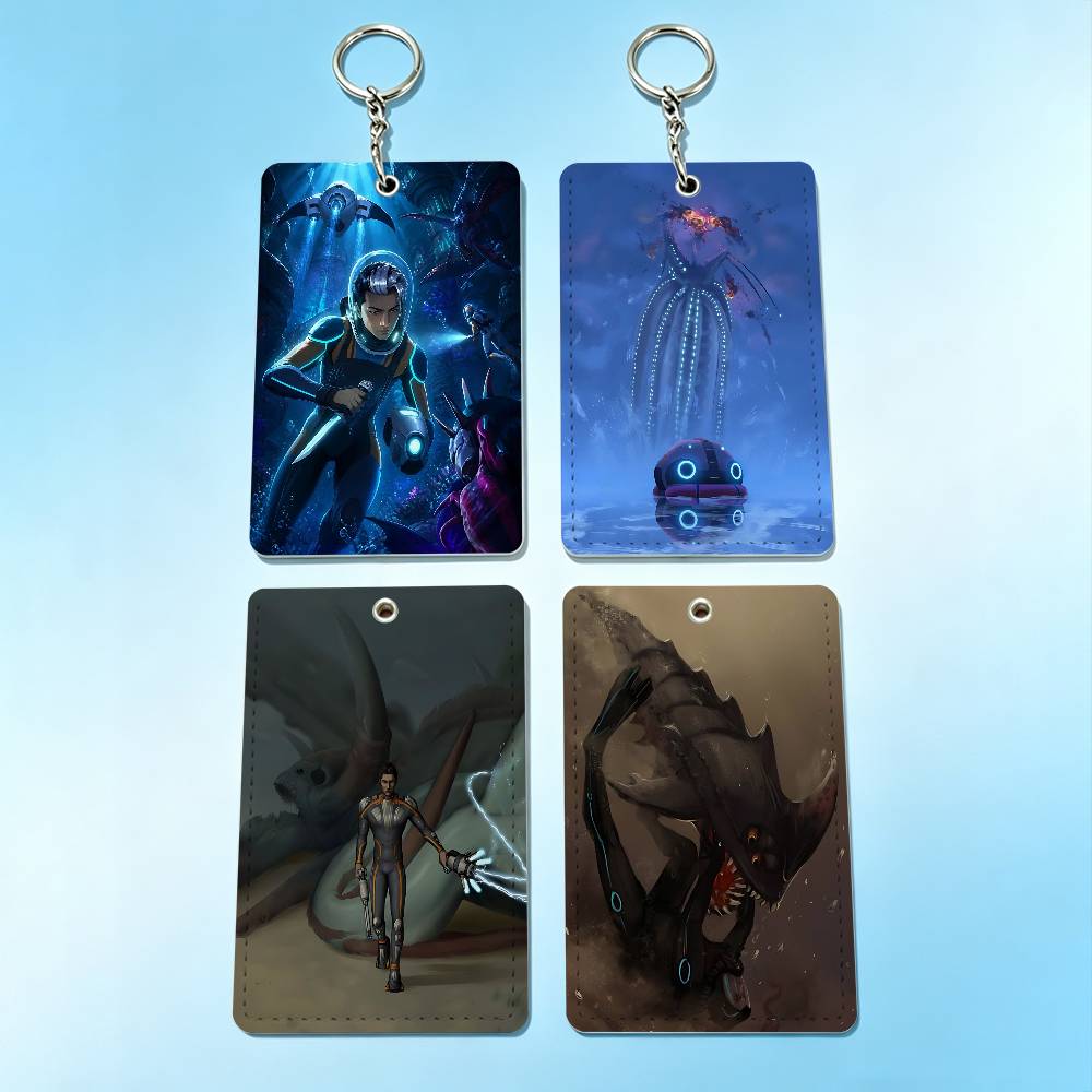 Leather Work - Hot Game S-Subnautica 2 Badge Holder