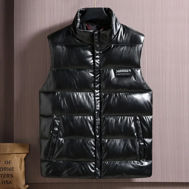 Leather Work Vest For Men - Plus Size Sleeveless Jackets Men Loose