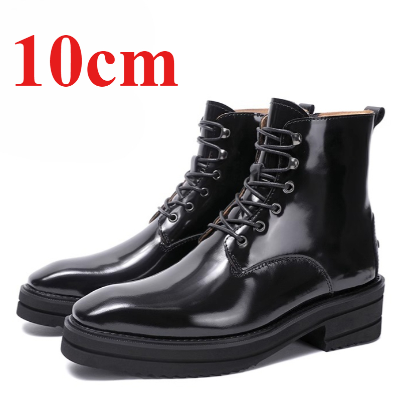 Leather Work Western - Invisible Height Increased Boots Shoes for