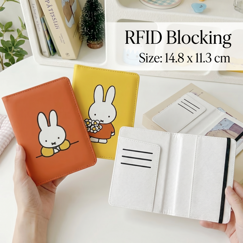 Leather Work Western - Kawaii Miffy ID Card Passport Wallet