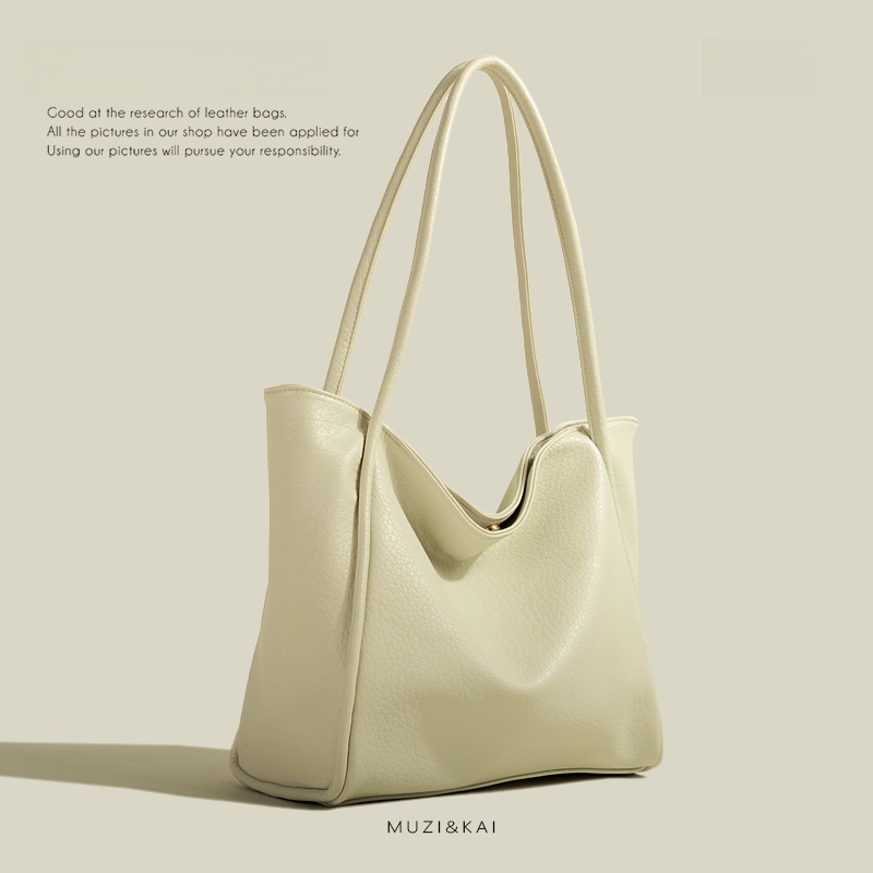 Leatherwork Classes - MuziKai Large Capacity Soft Leather Tote