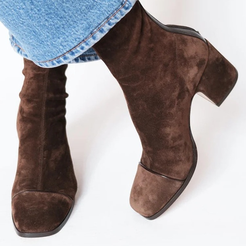 Leather Work Western - Suede Leather Women's Boots Pointed Toe