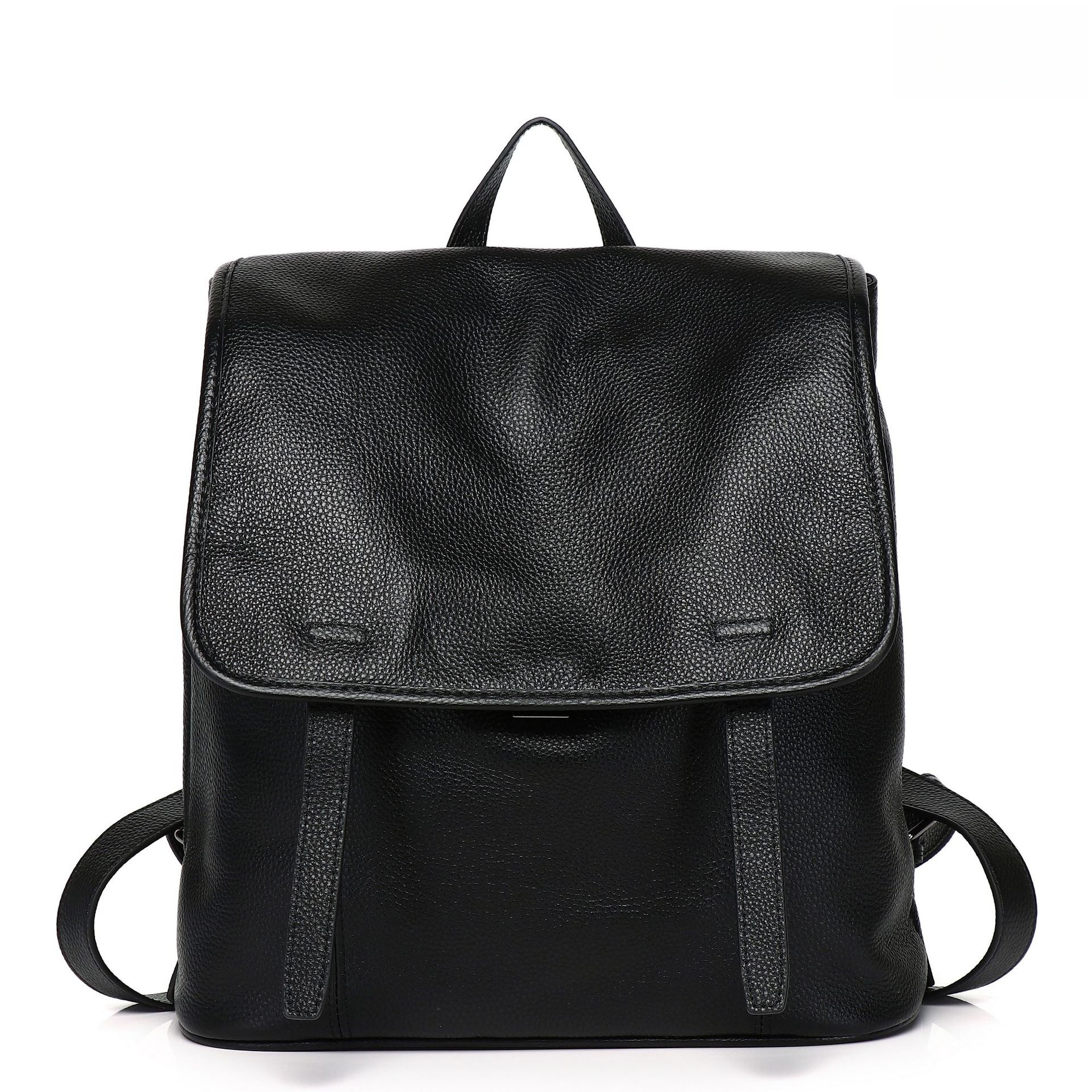 Leather Work Womens Backpack - Women Top Grain Cowhide Flap Backpack