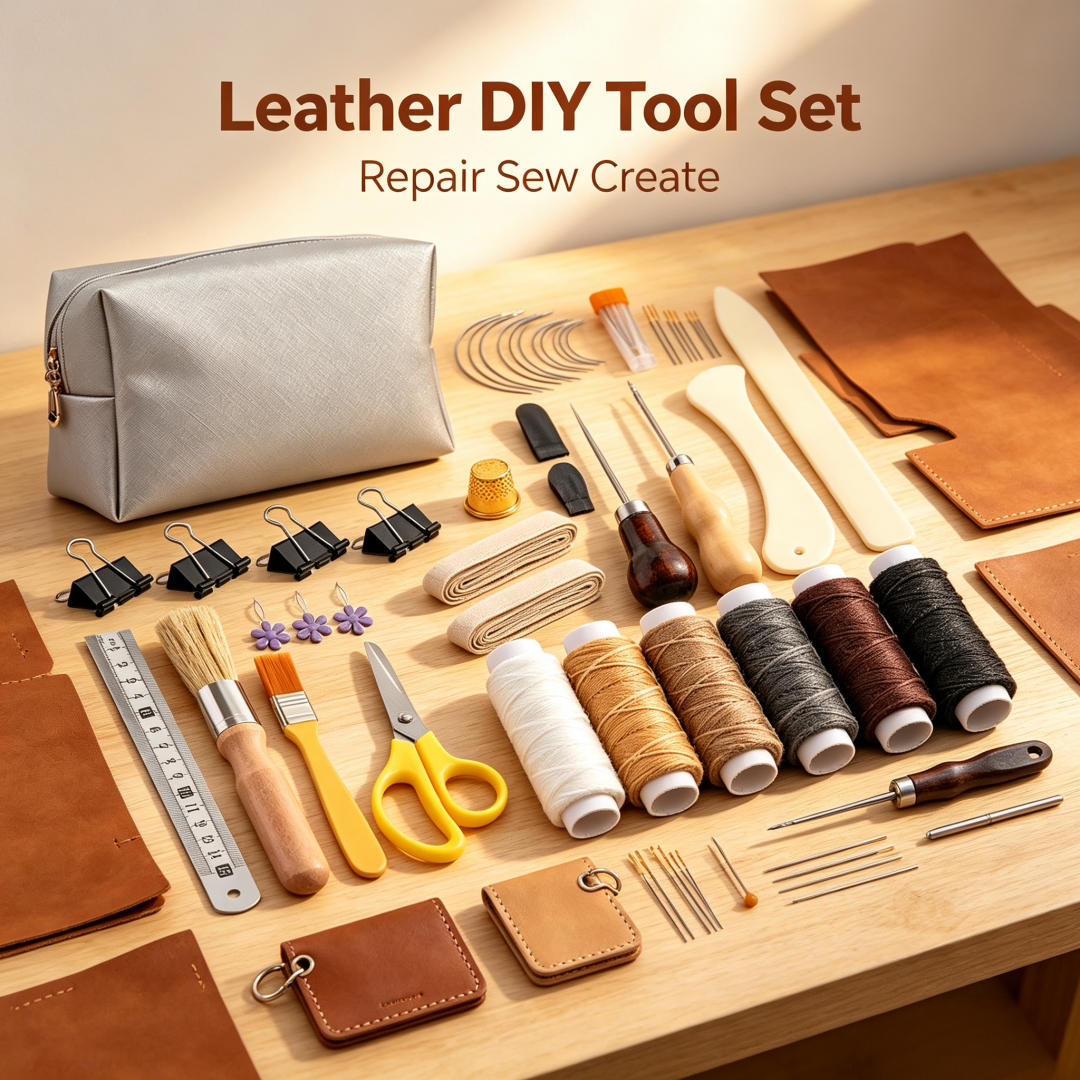 Leatherwork Hand Sewing Needles - DIY Leather Craft Tool Set, Hand