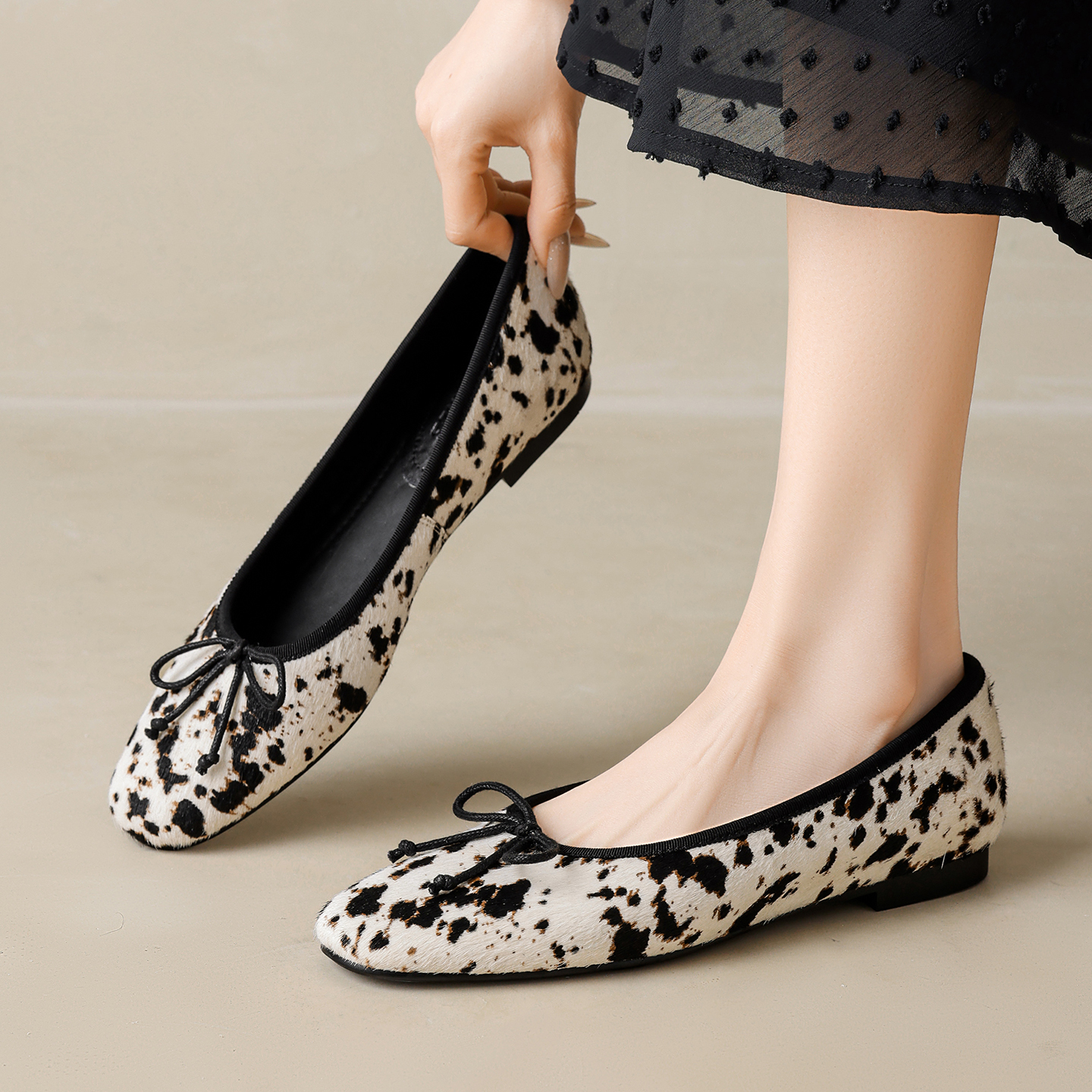 Leather Work - ﻿ Genuine Leather Horsehair Leopard Low