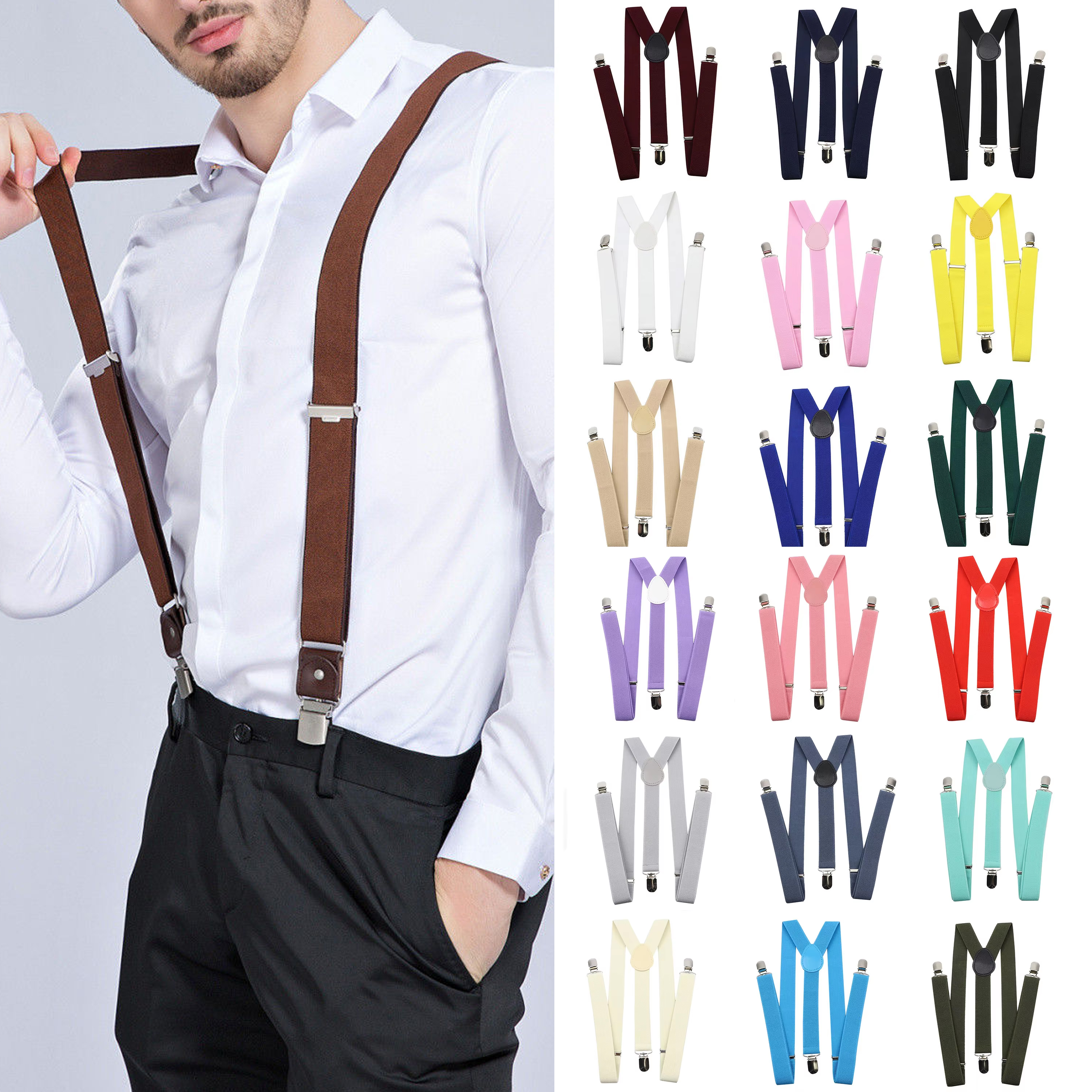 Leather Work Harness - Hot Sale Solid Color Elastic Leather