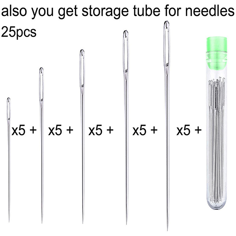 25Pcs Large-Eye Hand-Sewing Ne - огляд і ціна Leatherwork Hand Sewing Needles