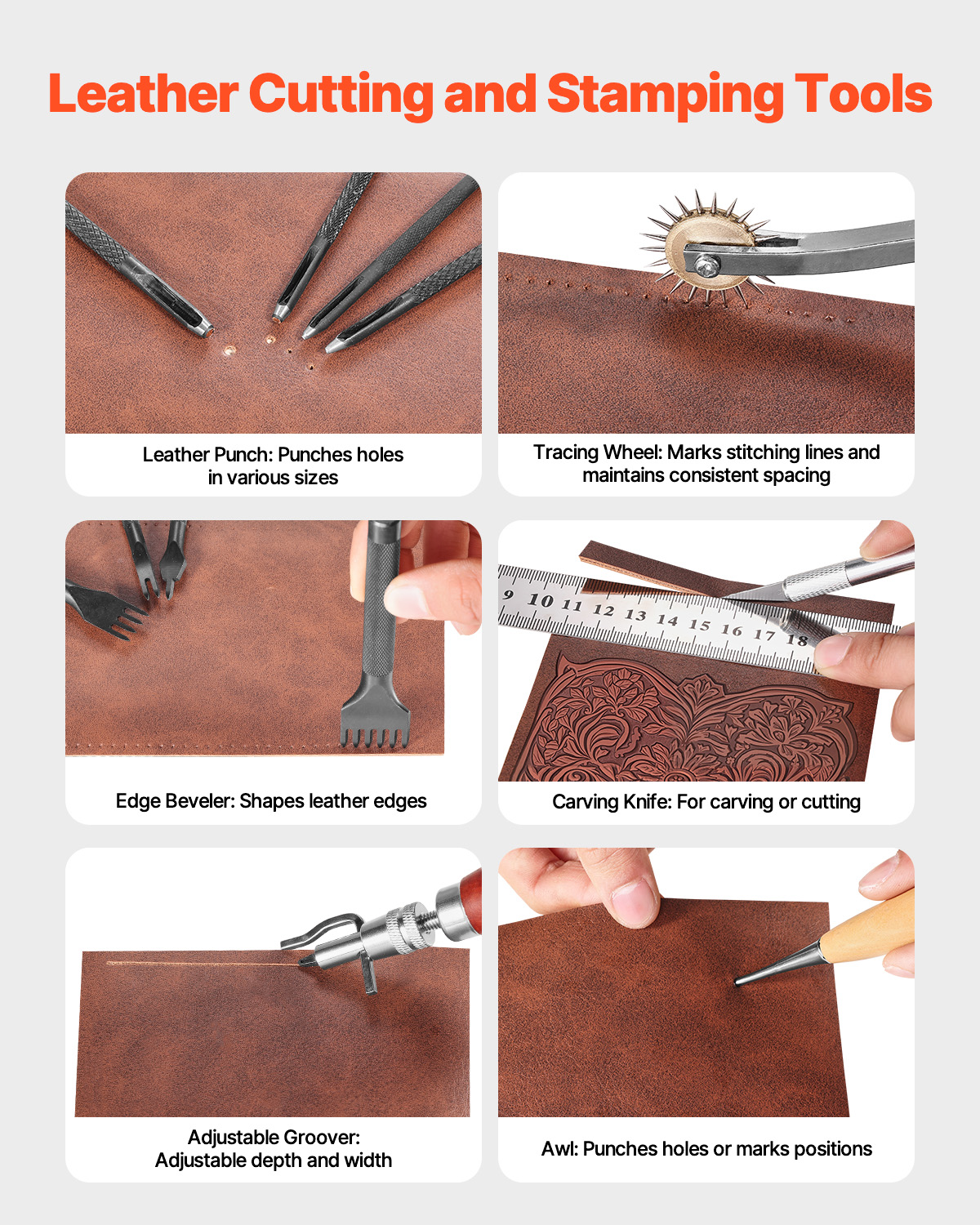 SucceBuy 38/59/61/72/92PCs Lea - огляд і ціна Leatherwork Embossing