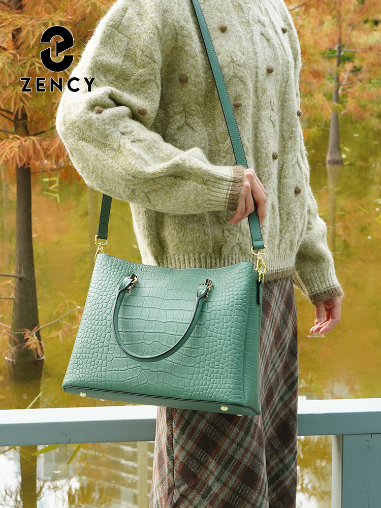 Zency Women's Genuine Leather  - огляд і ціна Leather Work Bag Women