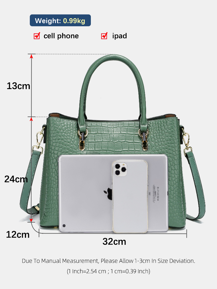 Zency Women's Genuine Leather  - огляд і ціна Leather Work Bag Women