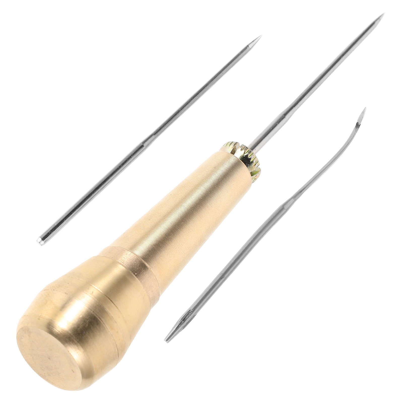 1Set Sturdy Brass Handle Hooke - огляд і ціна Leatherwork Hand Sewing Needles