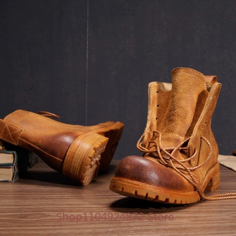 Handmade Retro Desert Boots Me - огляд і ціна Leather Work Western