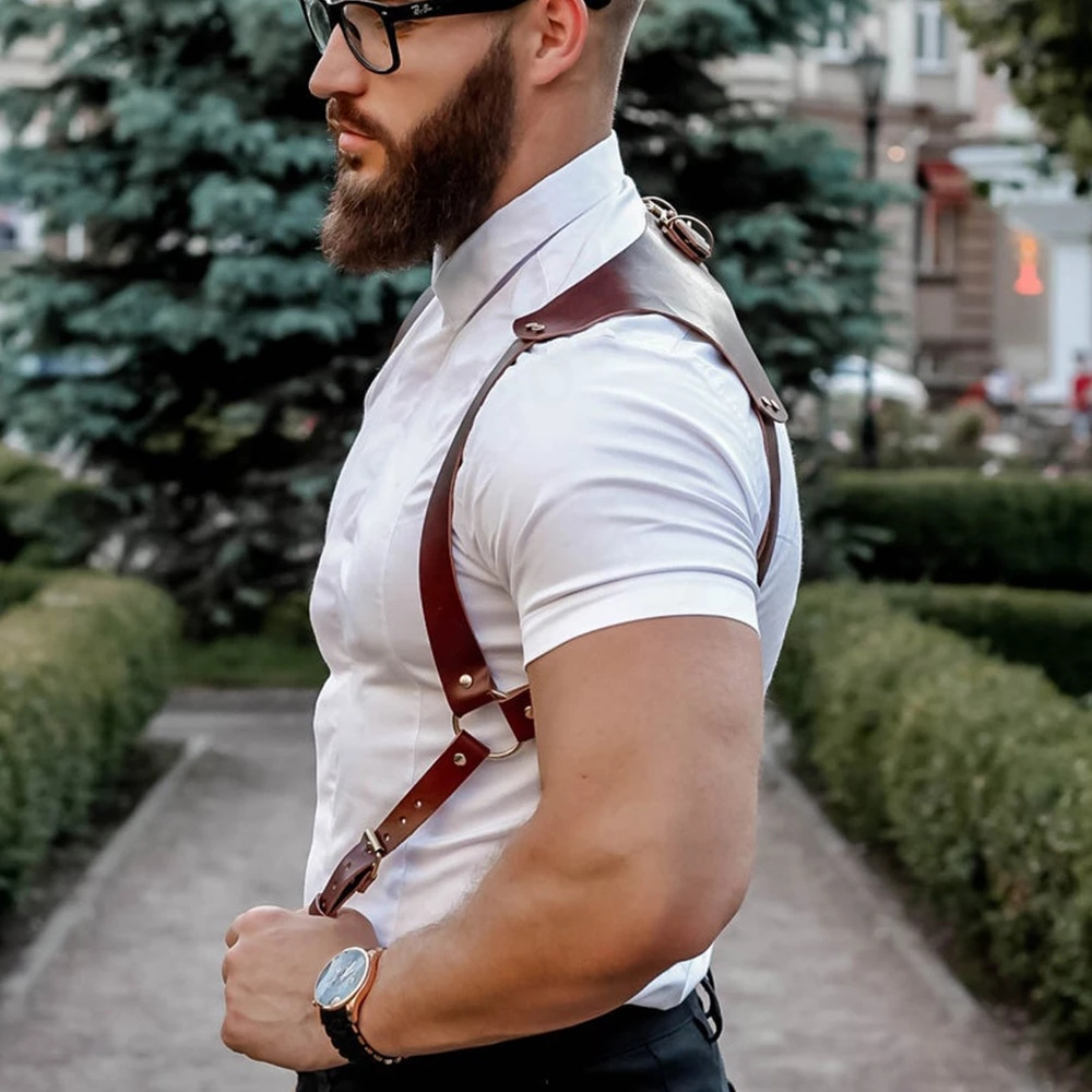 Men's Suspenders Vintage Brown - огляд і ціна Leather Work Harness