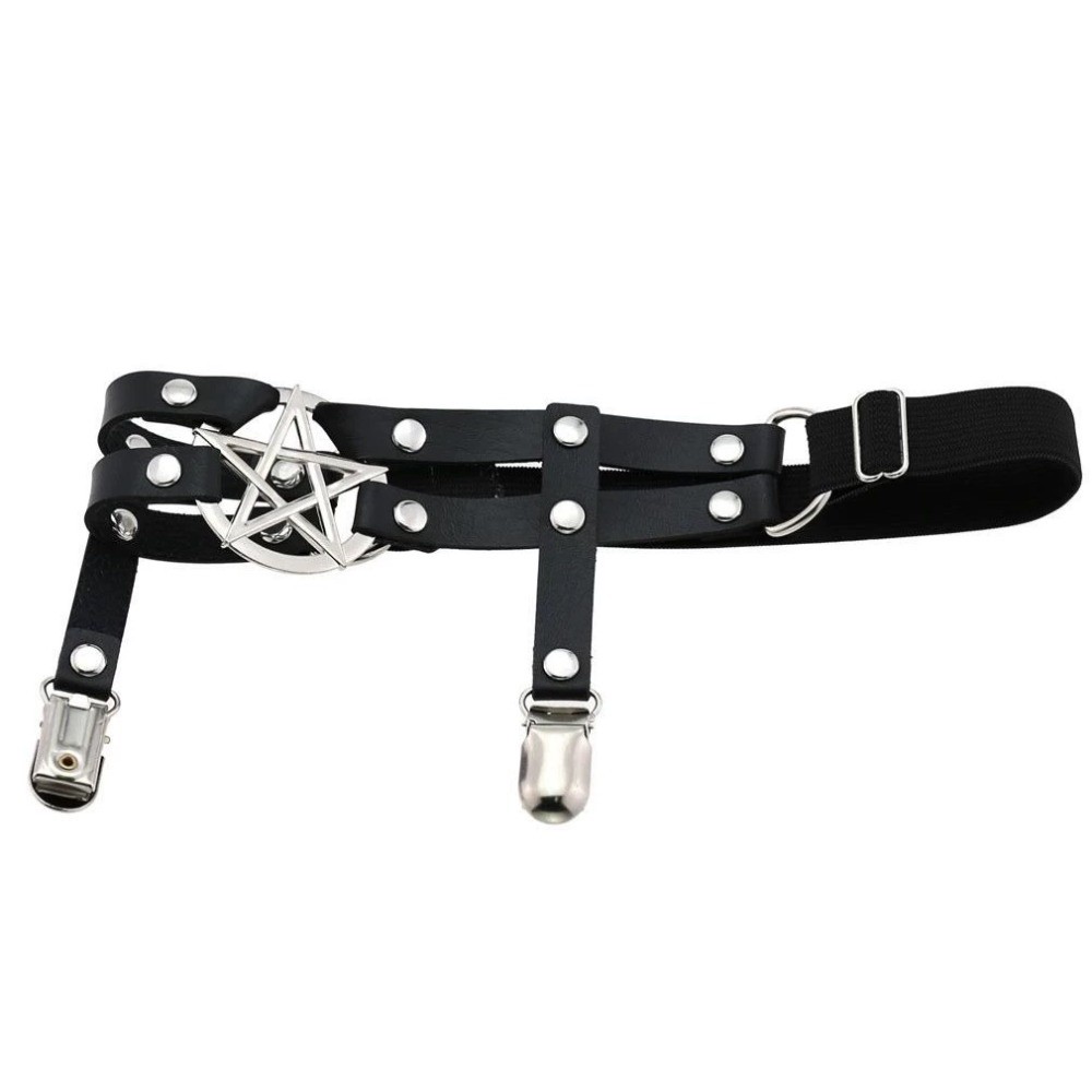Cool Adjustable Pentagram Leg  - огляд і ціна Leather Work Harness