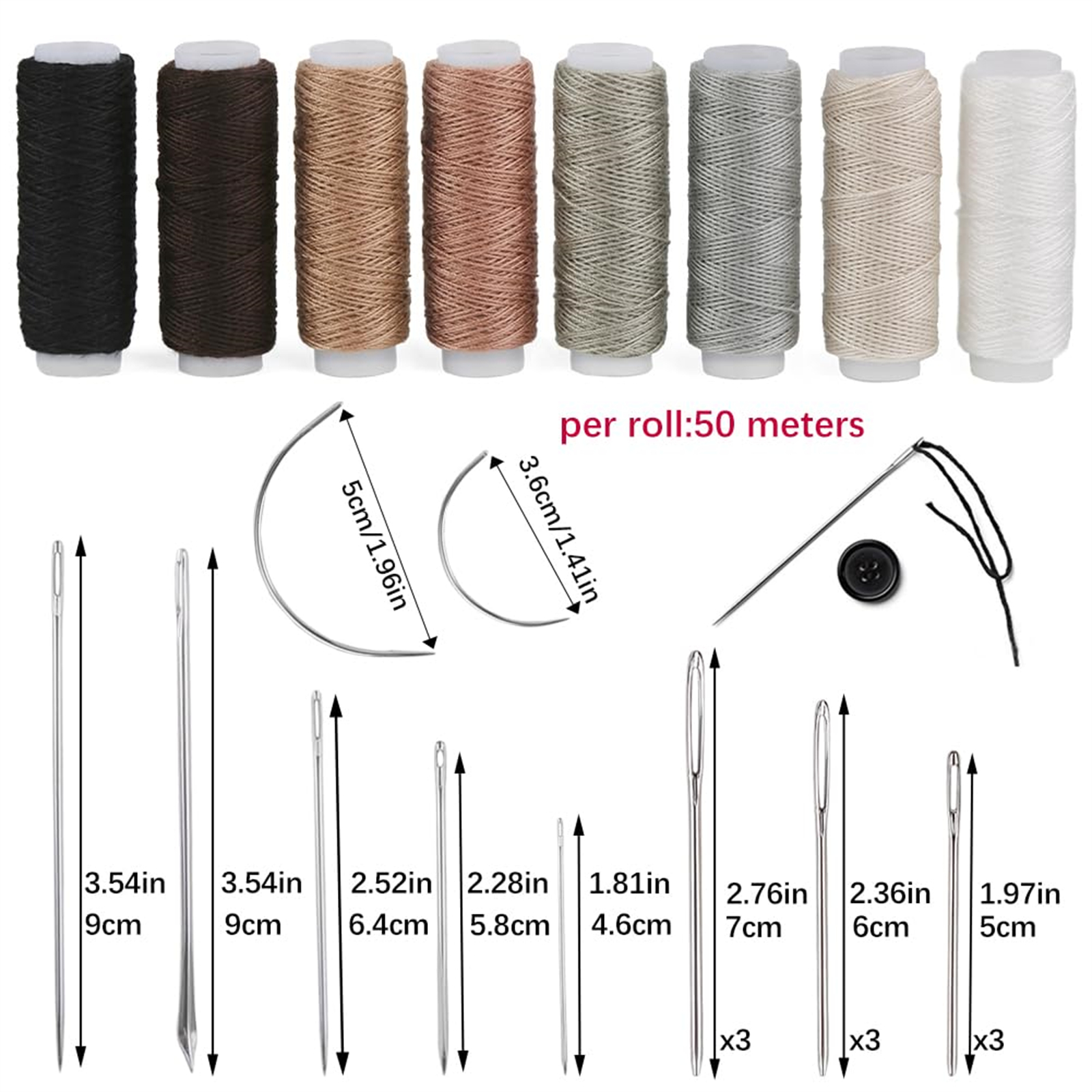 Upholstery Repair Sewing Kit H - огляд і ціна Leatherwork Hand Sewing Needles