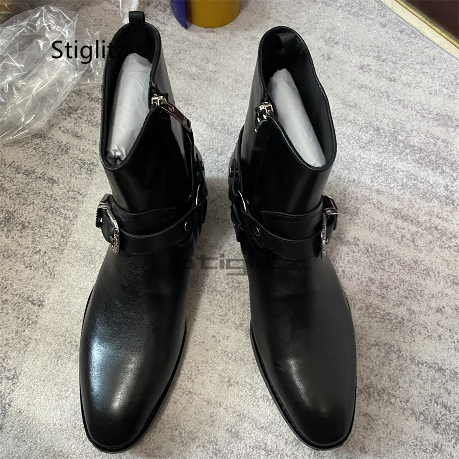 Men's Belt Buckle Ankle Boots  - огляд і ціна Leather Work Western