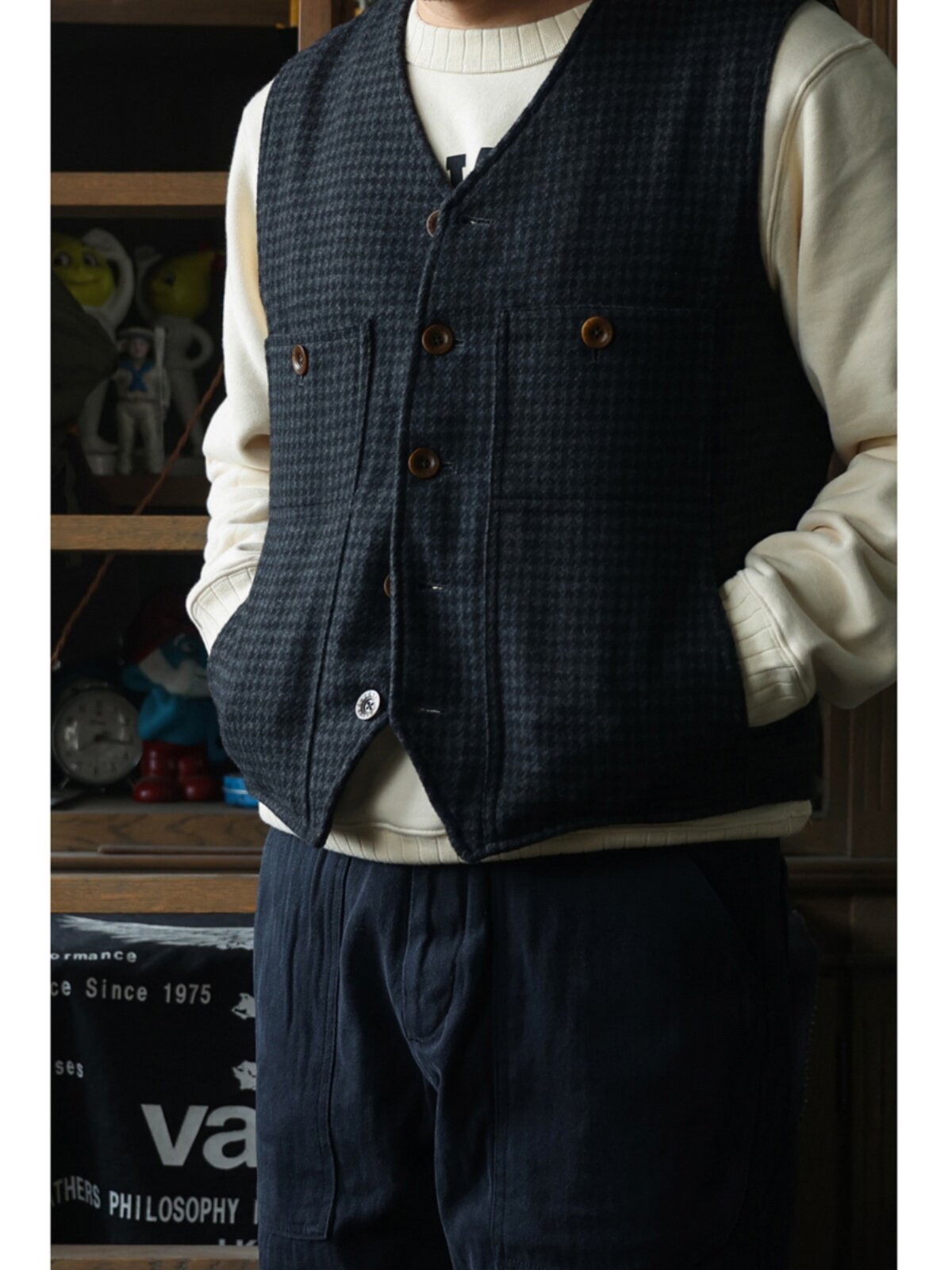 Secondorder FW24 Vintage Wool  - огляд і ціна Leather Work Vest For Men