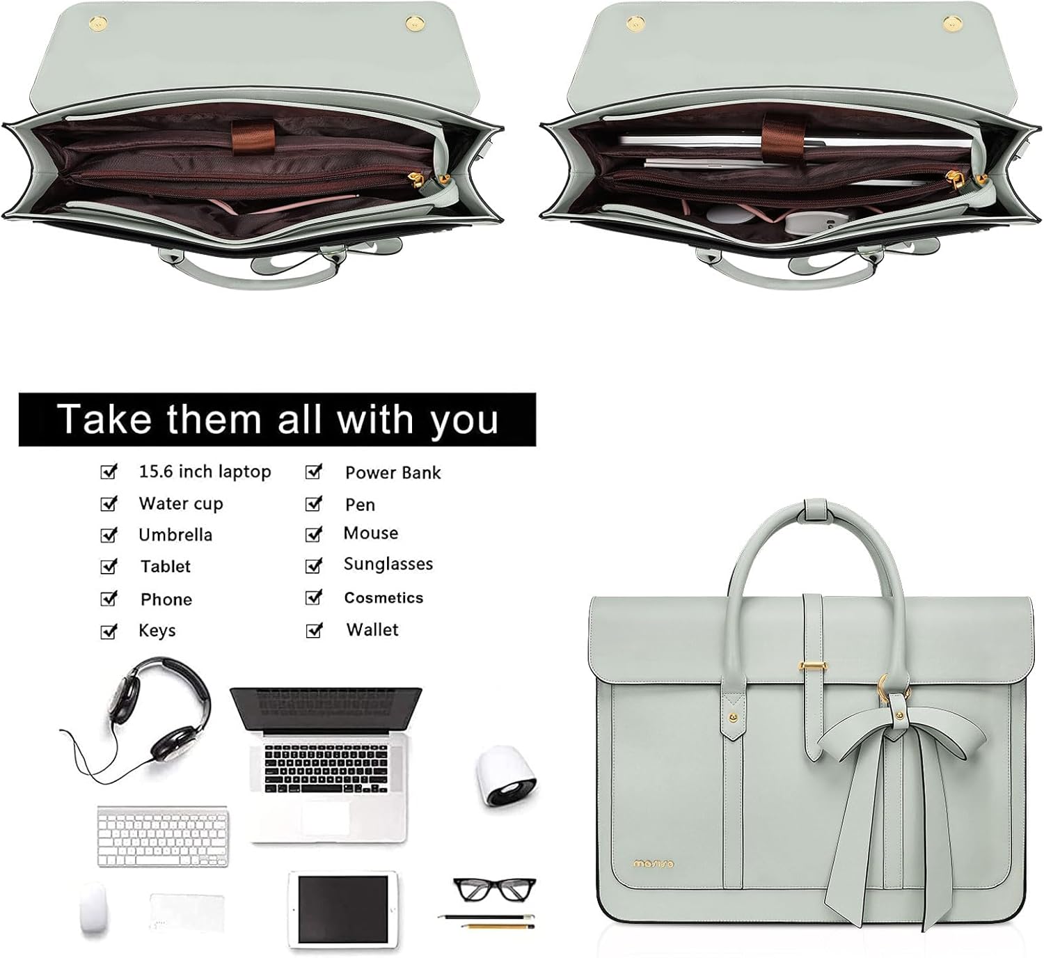 Laptop Bag Women's Handbag 13  - огляд і ціна Leather Work Womens Backpack