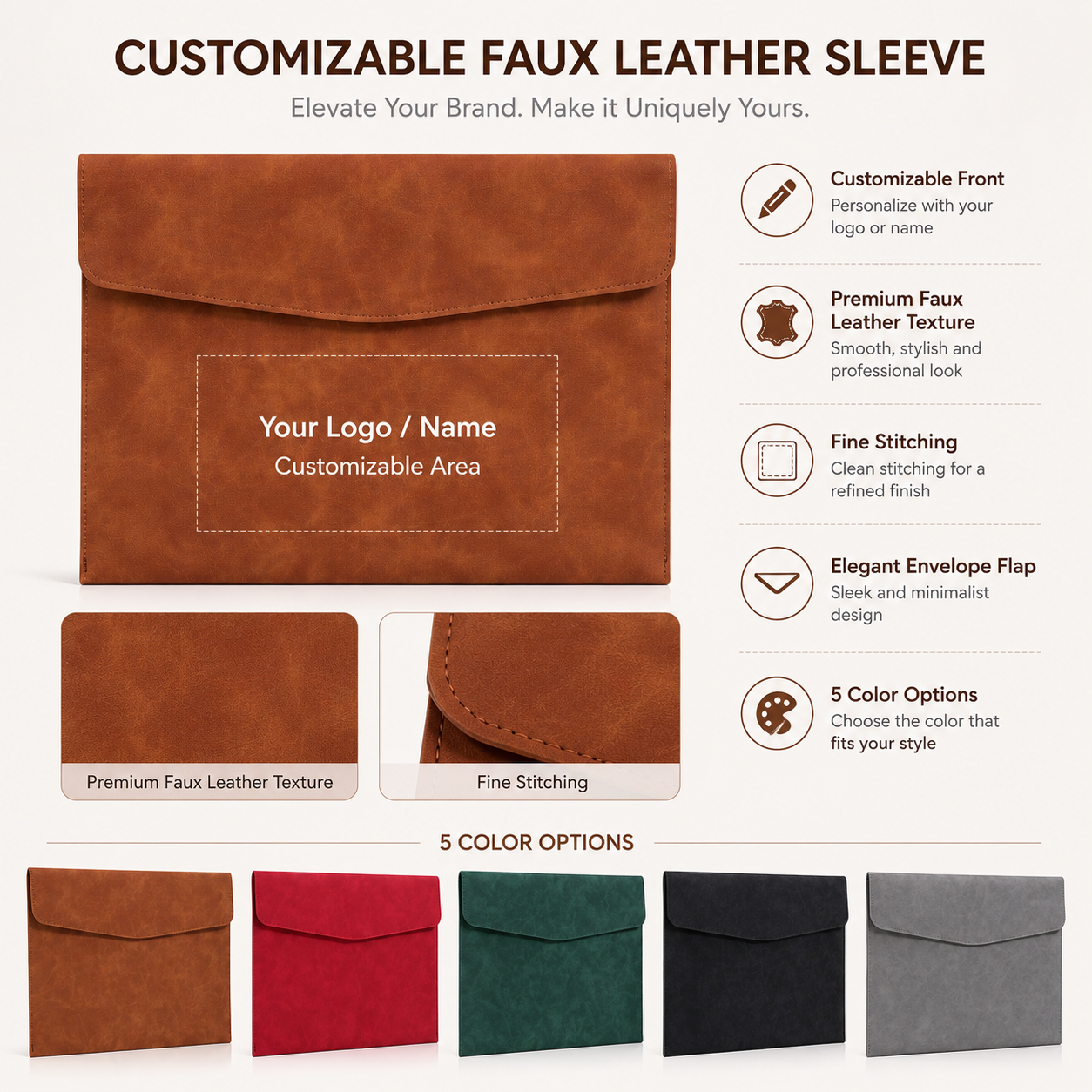 Customized A4 leather file bag - огляд і ціна Leatherwork Bag