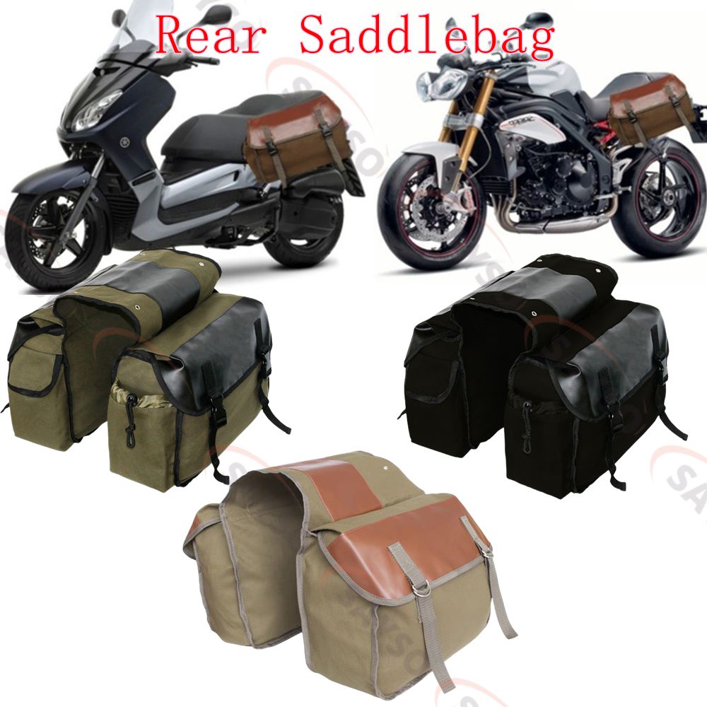 Canvas Leather Rear Saddlebag  - огляд і ціна Leatherwork Bag