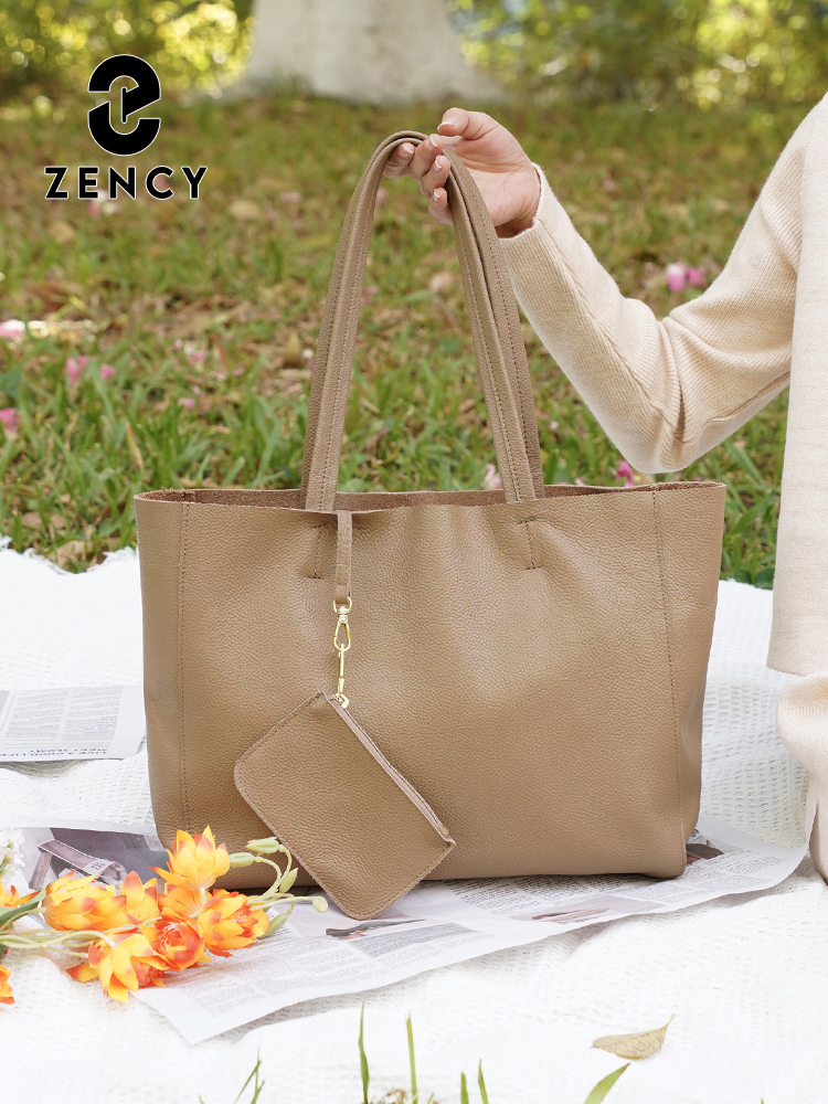 Zency Genuine Leather Large To - огляд і ціна Leather Work Bag Women