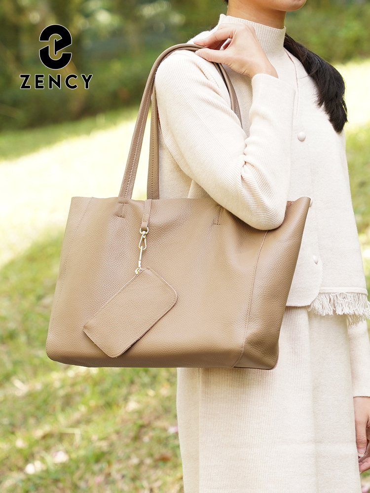 Zency Genuine Leather Large To - огляд і ціна Leather Work Bag Women