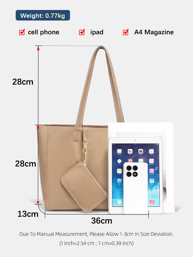 Zency Genuine Leather Large To - огляд і ціна Leather Work Bag Women