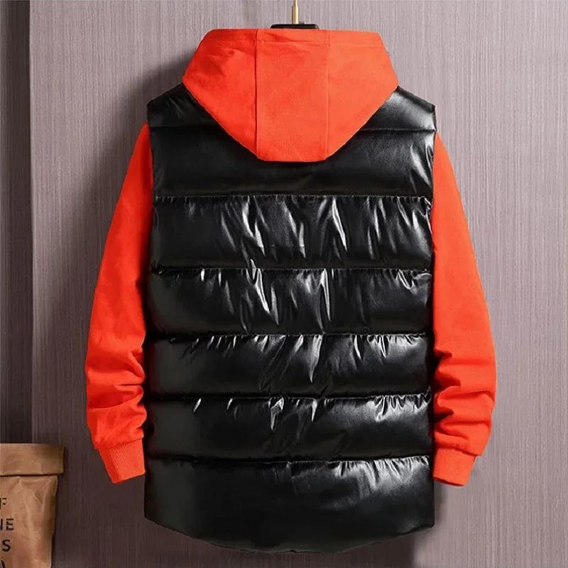 Plus Size Sleeveless Jackets M - огляд і ціна Leather Work Vest For Men