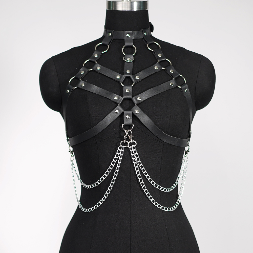 Women Sexy Harness Belt Chest  - огляд і ціна Leather Work Harness