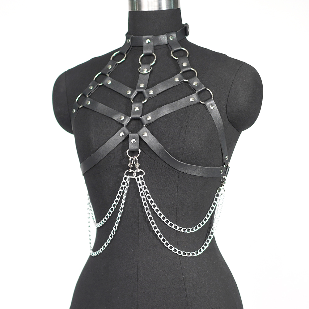 Women Sexy Harness Belt Chest  - огляд і ціна Leather Work Harness
