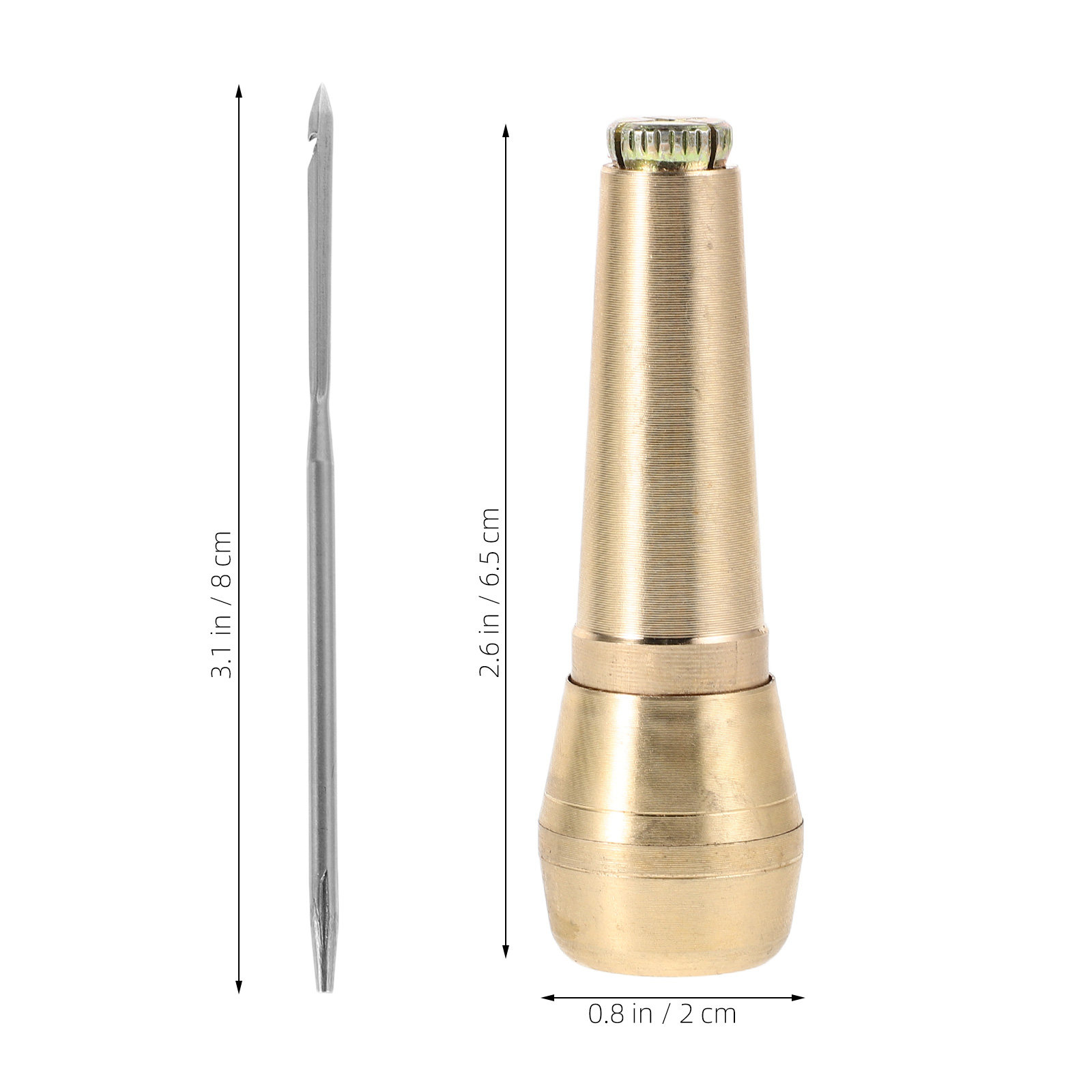 1Set Sturdy Brass Handle Hooke - огляд і ціна Leatherwork Hand Sewing Needles