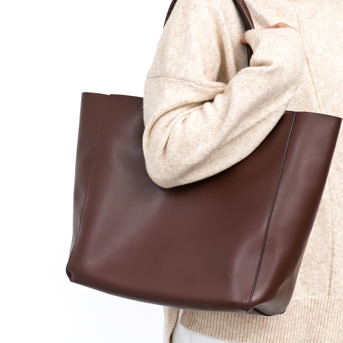 Large Capacity Tote Handbag fo - огляд і ціна Leather Work Bag Women