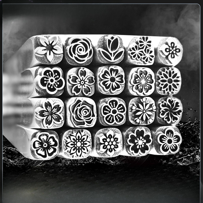 5/7mm Flower Pattern Metal Sta - огляд і ціна Leatherwork Embossing