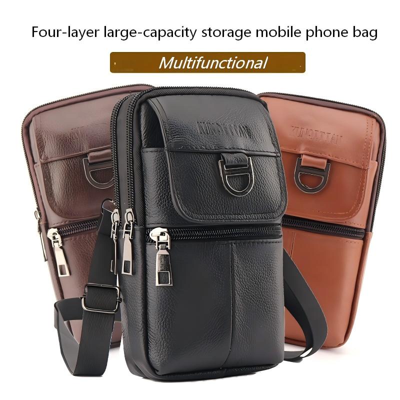 Men's Leather Waist Bag - Larg - огляд і ціна Leatherwork Bag